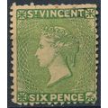 QV: 6d P13 No wmk - St Vincent - NM H - Oneglia...