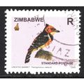 ZIMBABWE 2005: BIRDS - CRESTED BARBET - R STANDARD POSTAGE USED (G17)