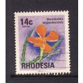 RHODESIA 1974 SG 500 14c WILD PIMPERNEL FINE USED