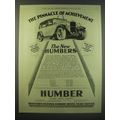 1930 Humber Cars Ad - The pinnacle of achievement