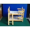 Pine Bunk Beds 1:12th Dolls House Miniature