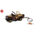 RARE KEYCHAIN BROWN JEEP CJ5 WILLYS CJ-5 (AMC K...