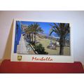 BEACH AND PROMENADE, MARBELLA, Spain used postc...