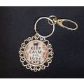 Keep Calm and Love Cats Keychain Bag Tag Access...
