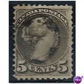 Canada 1873 SG97 5c Olive-Green Fine Used