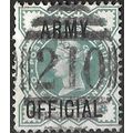 1900 QV SG O42 ½d blue-green Army Official Used
