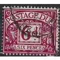 GB 1959 - 63 QE2 6d Purple Postage Due used Wmk...