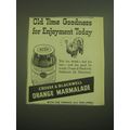 1945 Crosse & Blackwell Orange Marmalade Ad - Old Time goodness for enjoyment
