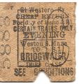 G.W.R. Edmondson Ticket - Weston-Super-Mare to ...