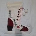 ICE SKATE Shaped CHRISTMAS STOCKING 16" Bag Gif...