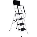 Wiberwi 4 Step Ladder with Handrails 500 Lb Cap...