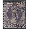 Bahamas 1863 SG30x 6d Lilac Wmk REVERSED Good+ ...