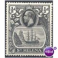 St Helena 1923 SG97g 1/2d Grey-Black & Black Mo...