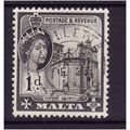 MALTA 1956 1d BLACK SG 268 FINE USED#2