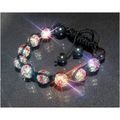 White Disco Balls Crystal Black Hematite Shamba...