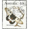 AUSTRALIA, BUTTERFLY, Big Greasy, brown 1983, 45c