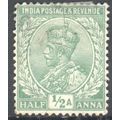 India 1911 - SG 202 - KGV ½a green - used 2