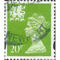 WALES, QE II, Machin, green-yellow 1996, 20p