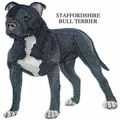 Staffordshire Bull Terrier Dog Embroidered Iron...