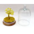 Citrine Gem Tree Ornament Under a Glass Dome Wo...