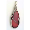 Red Jasper Titanium Copper Wire Wrap Gemstone P...