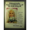 1970 White Trucks Ad - Karen Would Have to Call...