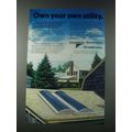 1977 Grumman Sunstream Solar Domestic Water Heating System Ad - Own Your Utility