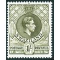 Swaziland KGVI 1938 1/- brown olive Perf 13½x13...