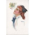 Artist Signed "Usabal" Italy MINT EX UNUSED c.1...