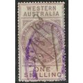 Western Australia 1893 Fiscal 1/- Dull Purple SGF15 FU