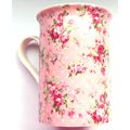 Ditsy Rose Mug Fine China Pink Roses on a Pink ...