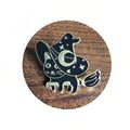 Witches Cat Broom Stick Enamel Pin Badge Gift C...