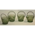 Vintage Hazel Atlas Lot of 4 Coal Bucket Avocad...