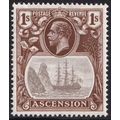 Ascension Island KGV 1924-33 1s Grey-Black Brow...