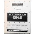 Micro Invest/Tech '84 - Program - November 8-9,...