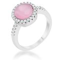 Patricia 0.3ct CZ Pink Cats Eye Rhodium Classic...
