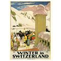 Winter In Switzerland 1921 Swiss Zurich Tourist...
