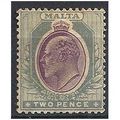Malta 1903 SG40 2d Purple & Grey Mounted Mint ..