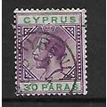 CYPRUS 1921 SG 87 30pa VIOLET AND GREEN FINE USED