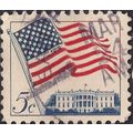 USA, Flag, White House, blue 1962, 5c, #2