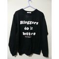 Mango Womens girls Size small Sweatshirt Black