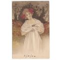 Young Lady 1904 Stewart & Woolf Art Postcard G1
