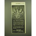 1946 Mermod Jaccard King Sterling Silver Crest Pin Ad - Your crest in Sterling