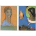 Woman with A Veil Evocation 2x Odilon Redon Pai...