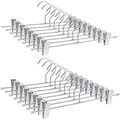 Amber Home 50 Pack Metal Pants Hangers with Cli...
