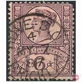 1892 SG208 6d Purple / Rose-Red Good Used