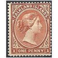 Falkland Islands 1891 SG18 1d Orange Red-Brown ...