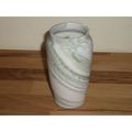 Marbled Green and White Studio Pottery Vase - M...