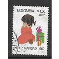 COLOMBIA 1969 AIR CHRISTMAS $1.50 CHILD WITH CH...