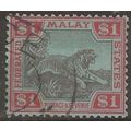 Federated Malay States 1931 SG77 $1 Black & Red...